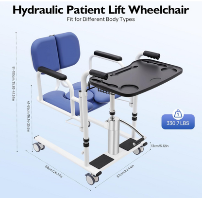 Hydraulic Transfer Chair-Safe, Comfortable & Dignified Mobility Support