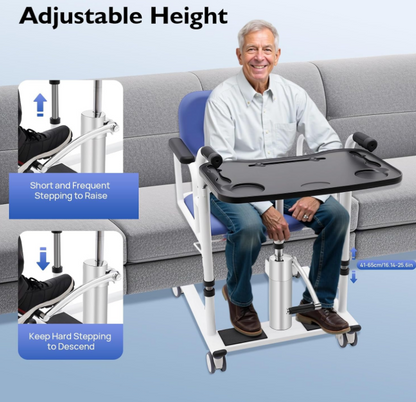 Hydraulic Transfer Chair-Safe, Comfortable & Dignified Mobility Support
