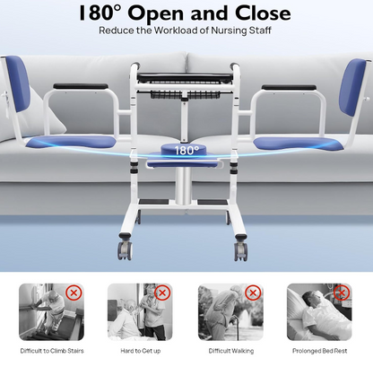 Hydraulic Transfer Chair-Safe, Comfortable & Dignified Mobility Support